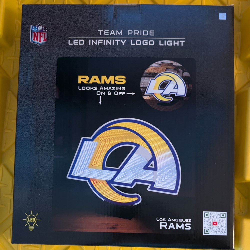 Los Angeles Rams LED Infinity Logo Light – NFL Licensed 🏈